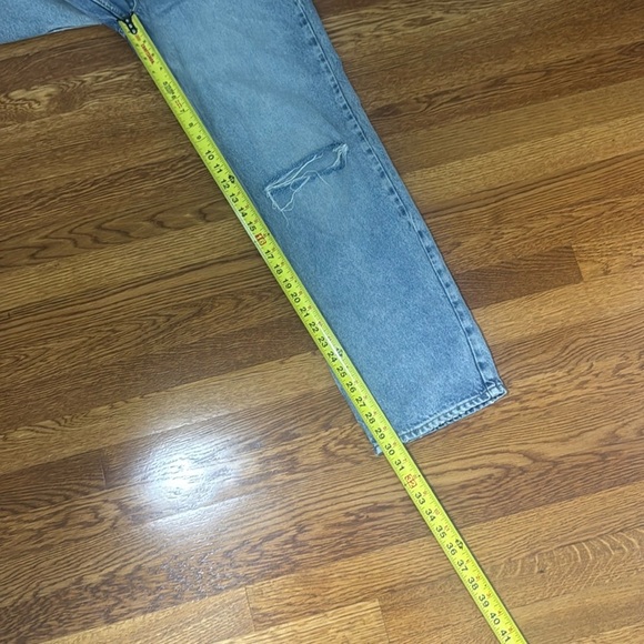 NWT Good American Good '90s Ripped High Waist Relaxed Jeans in Indigo293 Size 26 - Picture 12 of 13